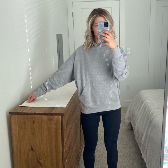 NWT WeWoreWhat oversized heather gray hoodie - Picture 2 of 6